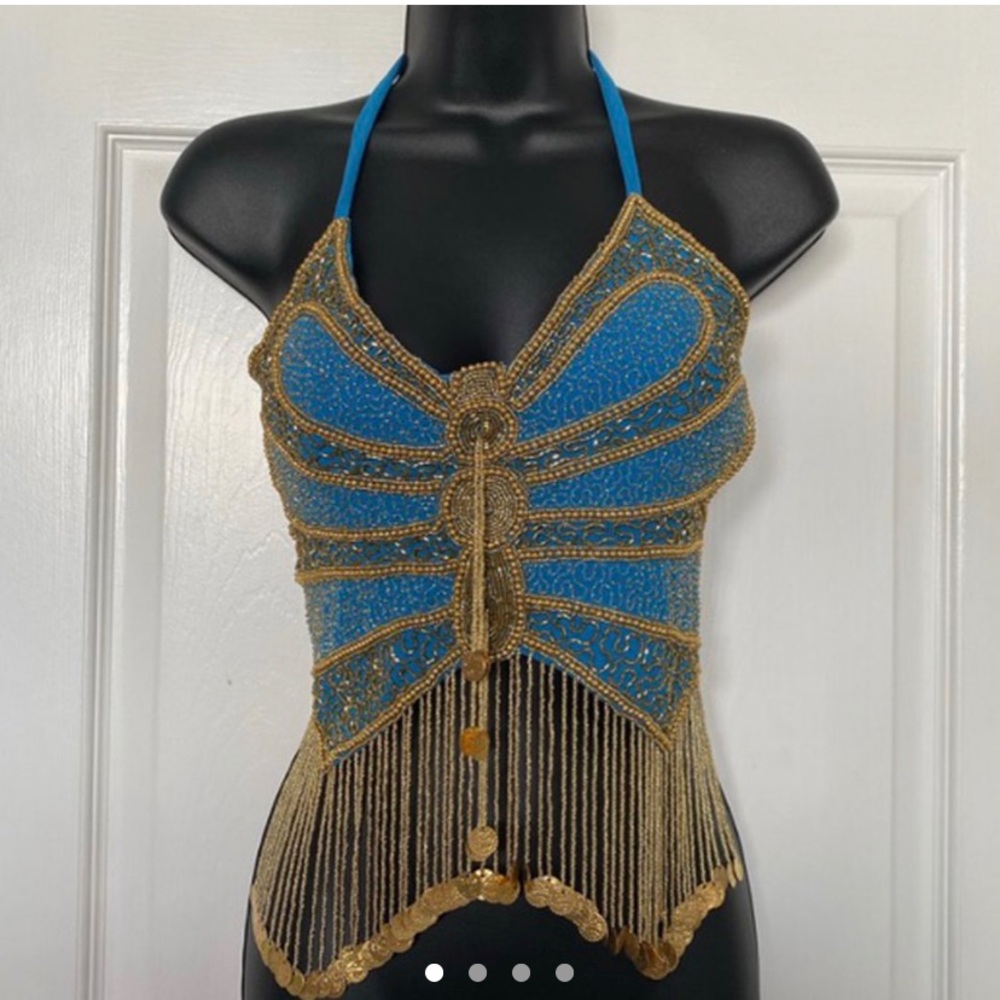 The Cutest Y2K bangeled butterfly top🦋